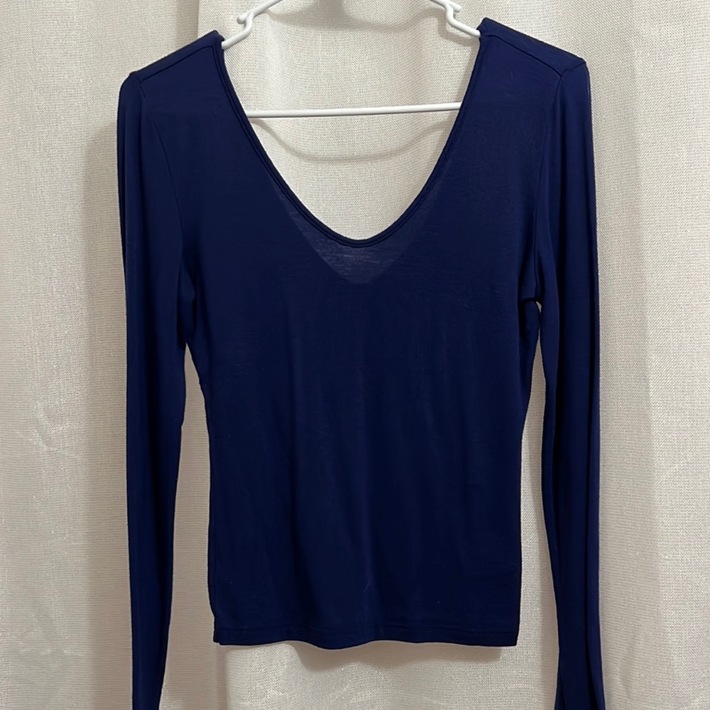 Express long sleeve, navy shirt
